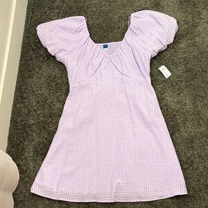 Old Navy Lavender Puff Sleeve Dress